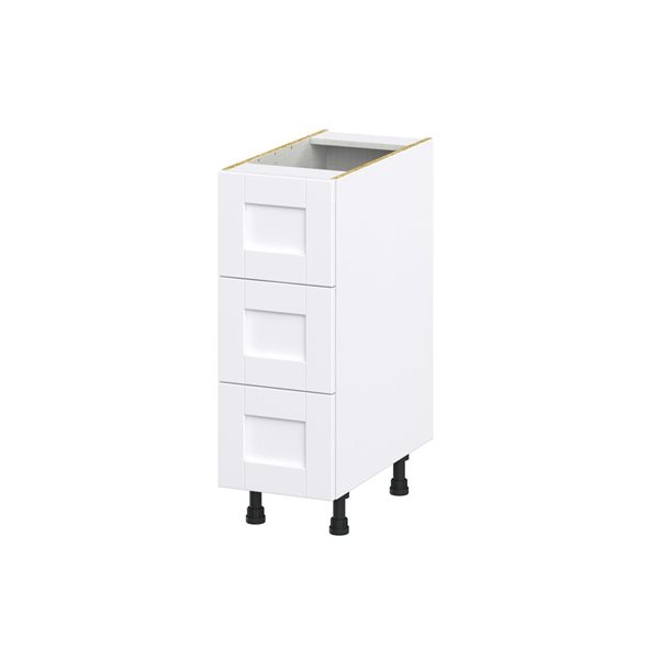 Hugo&Borg Rosemont 12 x 34.5 x 24.88 Glacier White Drawer Base Semi-Custom Cabinet