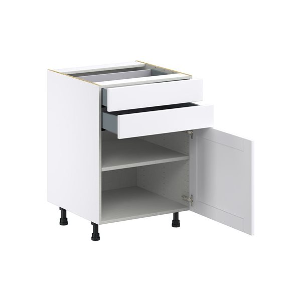 Hugo&Borg Rosemont 24 x 34.5 x 24.88 Glacier White Door And Drawer Base Semi-Custom Cabinet