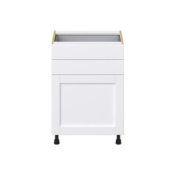 Hugo&Borg Rosemont 24 x 34.5 x 24.88 Glacier White Door And Drawer Base Semi-Custom Cabinet