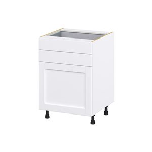 Hugo&Borg Rosemont 24 x 34.5 x 24.88 Glacier White Door And Drawer Base Semi-Custom Cabinet