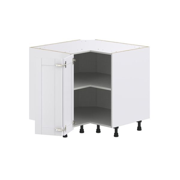 Hugo&Borg Rosemont 36 x 34.5 x 36 Glacier White Blind Corner Base Semi-Custom Cabinet