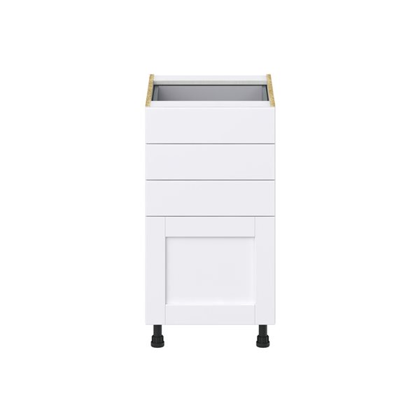 Hugo&Borg Rosemont 18 x 34.5 x 24.88 Glacier White Drawer Base Semi-Custom Cabinet