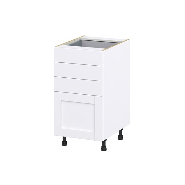 Hugo&Borg Rosemont 18 x 34.5 x 24.88 Glacier White Drawer Base Semi-Custom Cabinet