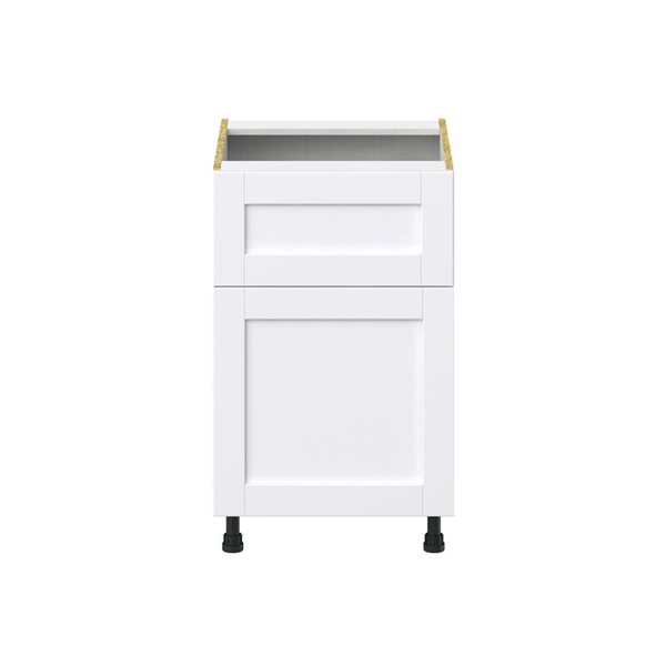 Hugo&Borg Rosemont 21 x 34.5 x 24.88 Glacier White Door And Drawer Base Semi-Custom Cabinet