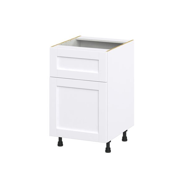 Hugo&Borg Rosemont 21 x 34.5 x 24.88 Glacier White Door And Drawer Base Semi-Custom Cabinet