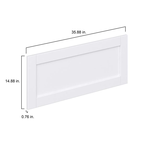 Hugo&borg Rosemont- 35.88 x 14.88 x 0.75 Cabinet Drawer Front White