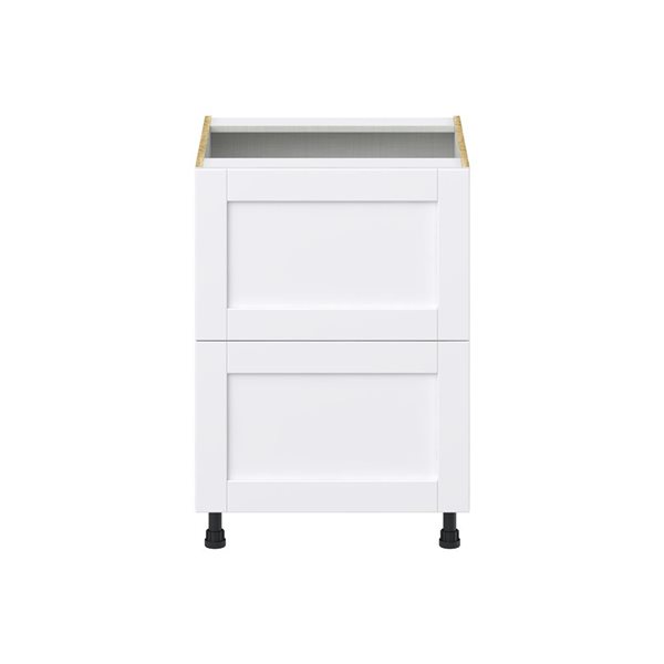 Hugo&Borg Rosemont 24 x 34.5 x 24.88 Glacier White Drawer Base Semi-Custom Cabinet