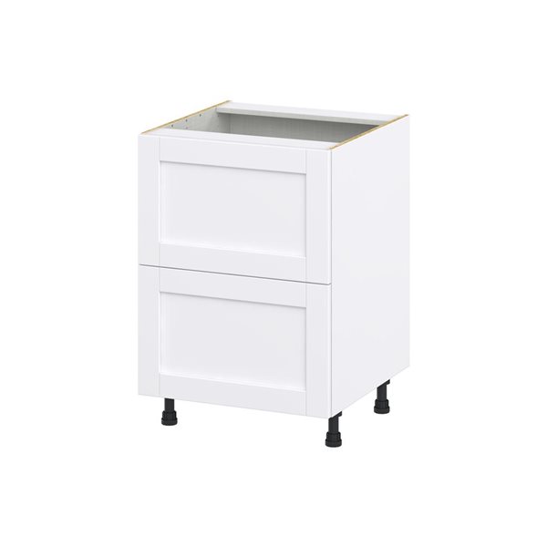 Hugo&Borg Rosemont 24 x 34.5 x 24.88 Glacier White Drawer Base Semi-Custom Cabinet