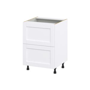 Hugo&Borg Rosemont 24 x 34.5 x 24.88 Glacier White Drawer Base Semi-Custom Cabinet