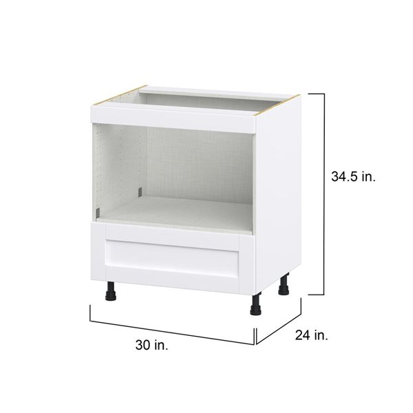 Hugo&Borg Rosemont 30 x 34.5 x 24.88 Glacier White Drawer Base Semi-Custom Cabinet