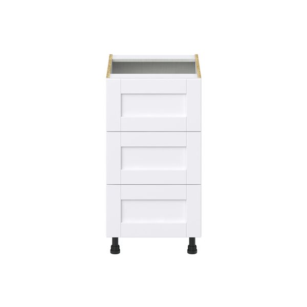 Hugo&Borg Rosemont 18 x 34.5 x 24.88 Glacier White Drawer Base Semi-Custom Cabinet