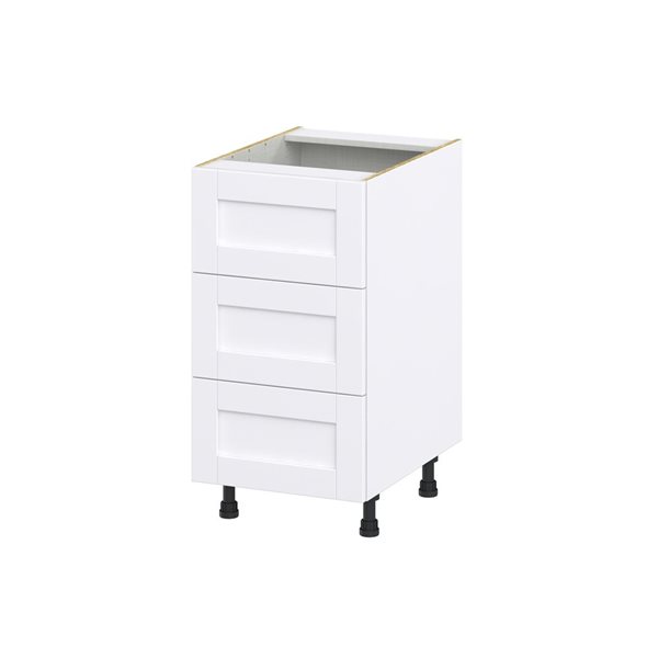 Hugo&Borg Rosemont 18 x 34.5 x 24.88 Glacier White Drawer Base Semi-Custom Cabinet