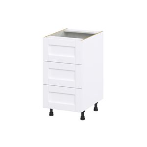 Hugo&Borg Rosemont 18 x 34.5 x 24.88 Glacier White Drawer Base Semi-Custom Cabinet