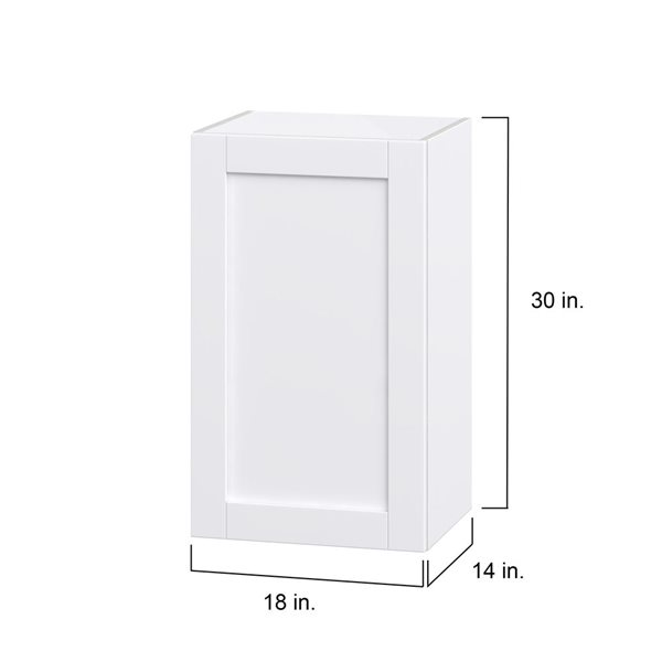 Hugo&Borg Rosemont 18 x 30 x 14.88 Glacier White Door Wall Semi-Custom Cabinet