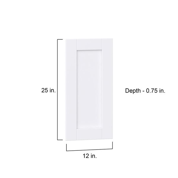 Hugo&borg Rosemont 12 x 25 x 0.75 Cabinet Front Door White