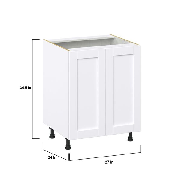 Hugo&Borg Rosemont 27 x 34.5 x 24.88 Glacier White Door Base Semi-Custom Cabinet