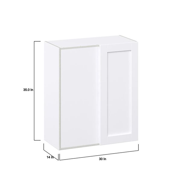 Hugo&Borg Rosemont 30 x 35 x 14.88 Glacier White Door Wall Semi-Custom Cabinet