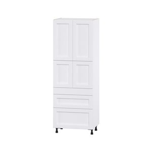 Hugo&Borg Rosemont 30 x 84.5 x 24.88 Glacier White Door And Drawer Pantry Semi-Custom Cabinet