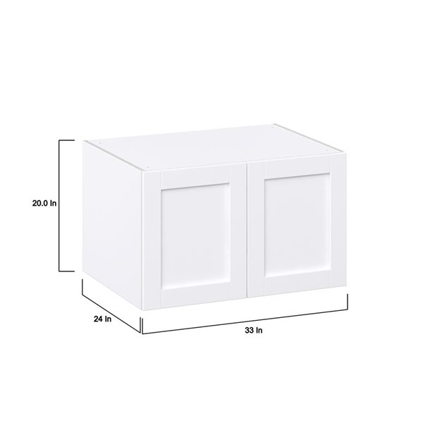 Hugo&Borg Rosemont 33 x 20 x 24.88 Glacier White Door Wall Semi-Custom Cabinet