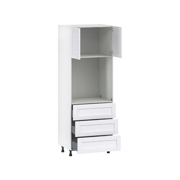 Hugo&Borg Rosemont 30 x 84.5 x 24.88 Glacier White Door And Drawer Pantry Semi-Custom Cabinet