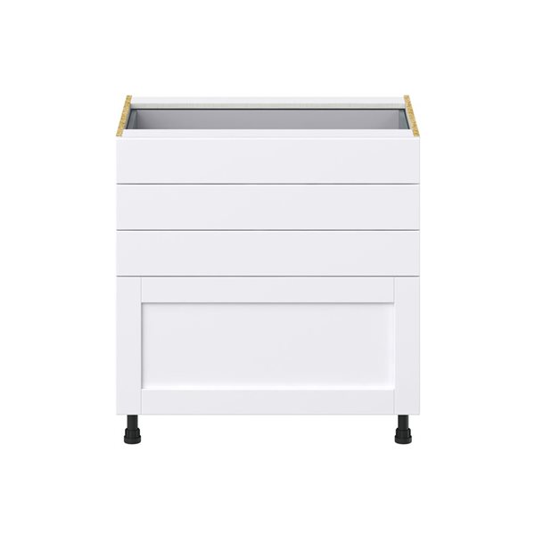 Hugo&Borg Rosemont 33 x 34.5 x 24.88 Glacier White Drawer Base Semi-Custom Cabinet