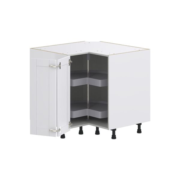 Hugo&Borg Rosemont 36 x 34.5 x 36 Glacier White Lazy Susan Corner Base Semi-Custom Cabinet