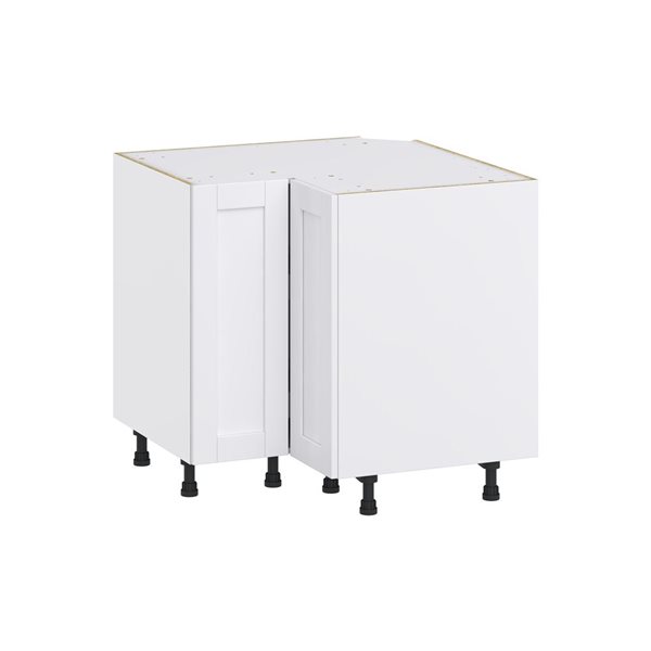 Hugo&Borg Rosemont 36 x 34.5 x 36 Glacier White Lazy Susan Corner Base Semi-Custom Cabinet