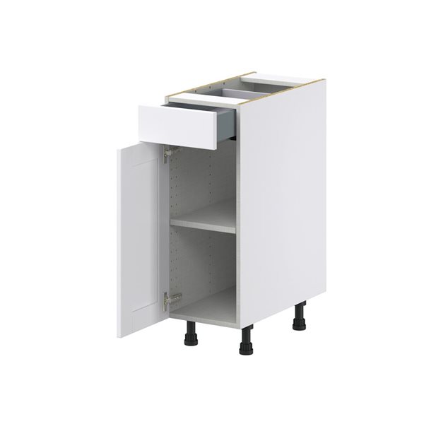 Hugo&Borg Rosemont 12 x 34.5 x 24.88 Glacier White Door And Drawer Base Semi-Custom Cabinet