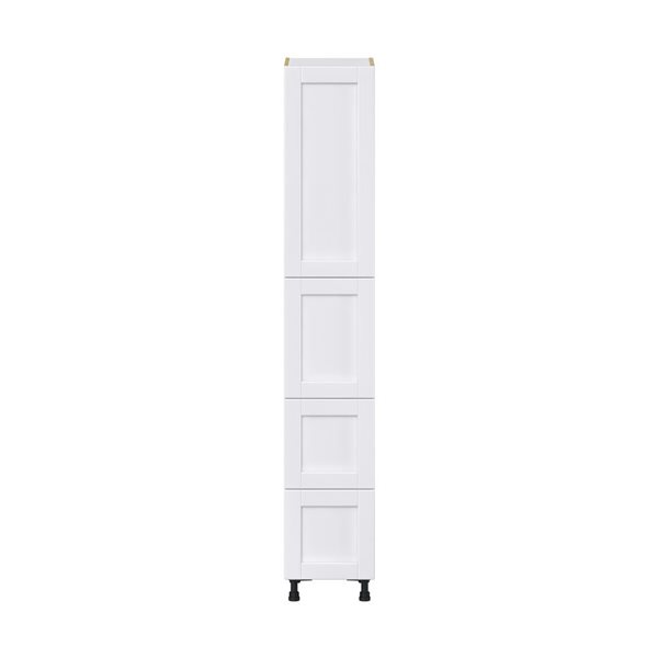 Hugo&Borg Rosemont 15 x 89.5 x 24.88 Glacier White Door And Drawer Pantry Semi-Custom Cabinet