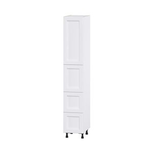 Hugo&Borg Rosemont 15 x 89.5 x 24.88 Glacier White Door And Drawer Pantry Semi-Custom Cabinet