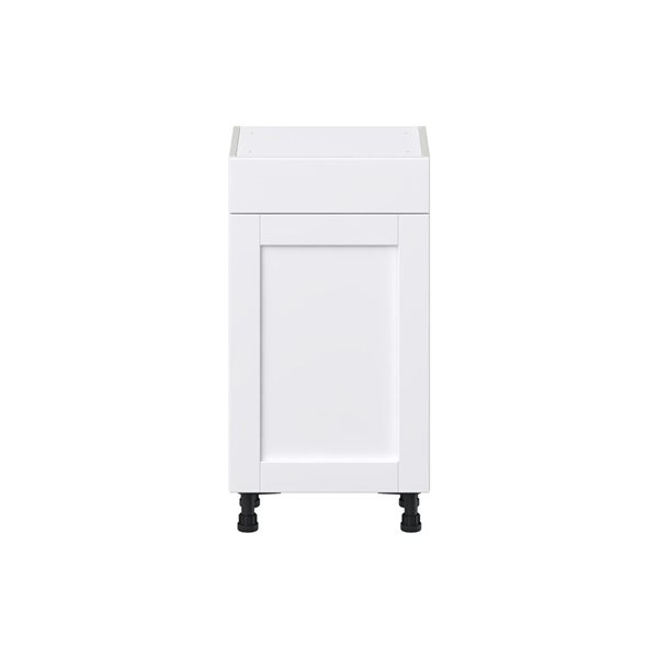 Hugo&Borg Rosemont 18 x 34.5 x 14.88 Glacier White Door And Drawer Base Semi-Custom Cabinet