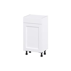 Hugo&Borg Rosemont 18 x 34.5 x 14.88 Glacier White Door And Drawer Base Semi-Custom Cabinet