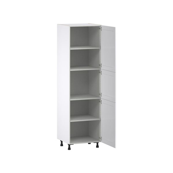 Hugo&Borg Rosemont 24 x 84.5 x 24.88 Glacier White Door Pantry Semi-Custom Cabinet