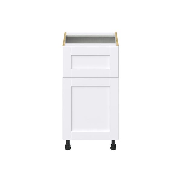 Hugo&Borg Rosemont 18 x 34.5 x 24.88 Glacier White Door And Drawer Base Semi-Custom Cabinet