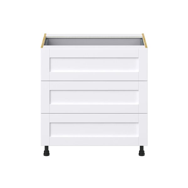 Hugo&Borg Rosemont 33 x 34.5 x 24.88 Glacier White Drawer Base Semi-Custom Cabinet