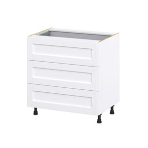 Hugo&Borg Rosemont 33 x 34.5 x 24.88 Glacier White Drawer Base Semi-Custom Cabinet