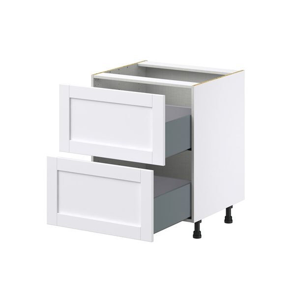 Hugo&Borg Rosemont 27 x 34.5 x 24.88 Glacier White Drawer Base Semi-Custom Cabinet