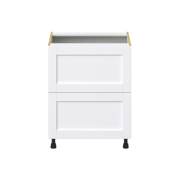 Hugo&Borg Rosemont 27 x 34.5 x 24.88 Glacier White Drawer Base Semi-Custom Cabinet