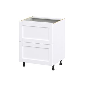 Hugo&Borg Rosemont 27 x 34.5 x 24.88 Glacier White Drawer Base Semi-Custom Cabinet