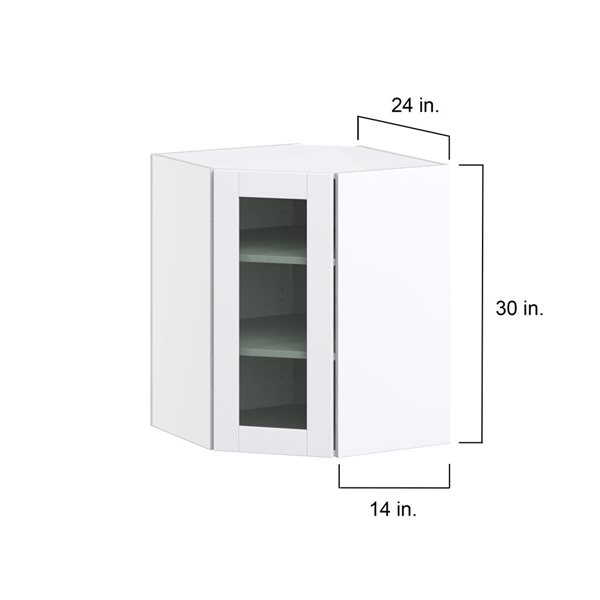 Hugo&Borg Rosemont 24 x 30 x 24.88 Glacier White Door And Drawer Wall Semi-Custom Cabinet