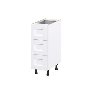 Hugo&Borg Rosemont 12 x 34.5 x 24.88 Glacier White Drawer Base Semi-Custom Cabinet