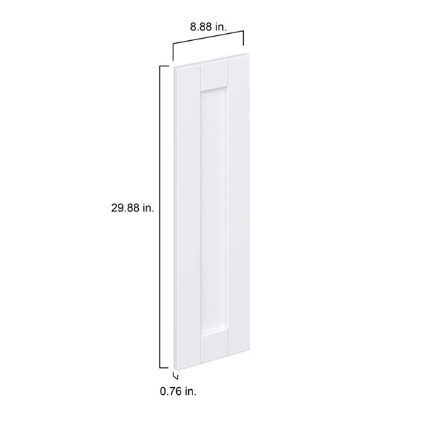 Hugo&Borg Rosemont  8.88 x 29.88 x 0.75 Cabinet Front Door White