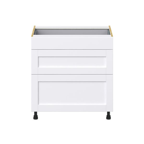 Hugo&Borg Rosemont 33 x 34.5 x 24.88 Glacier White Drawer Base Semi-Custom Cabinet