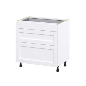 Hugo&Borg Rosemont 33 x 34.5 x 24.88 Glacier White Drawer Base Semi-Custom Cabinet