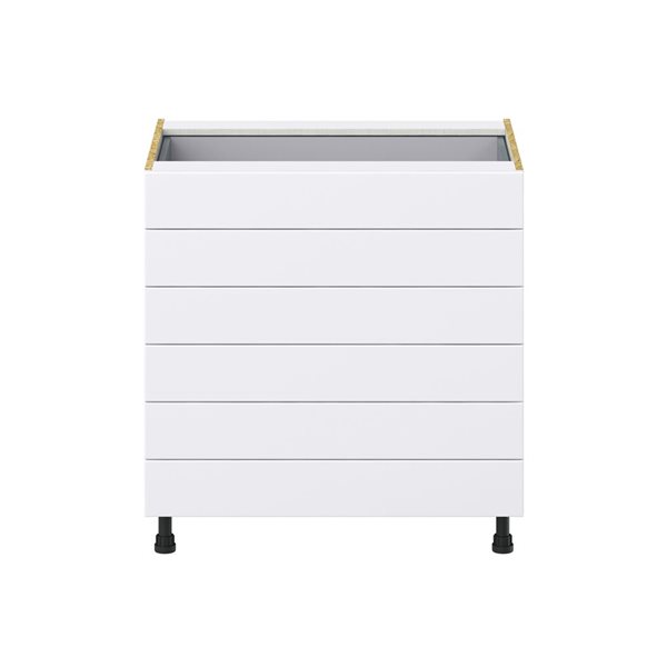 Hugo&Borg Rosemont 33 x 34.5 x 24.88 Glacier White Drawer Base Semi-Custom Cabinet