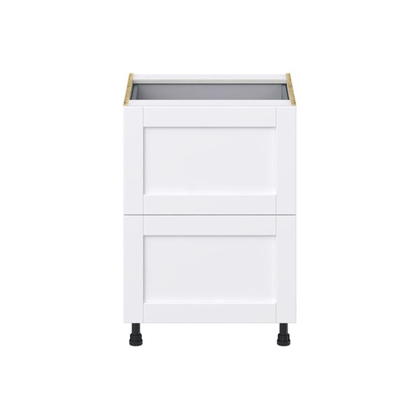 Hugo&Borg Rosemont 24 x 34.5 x 24.88 Glacier White Drawer Base Semi-Custom Cabinet