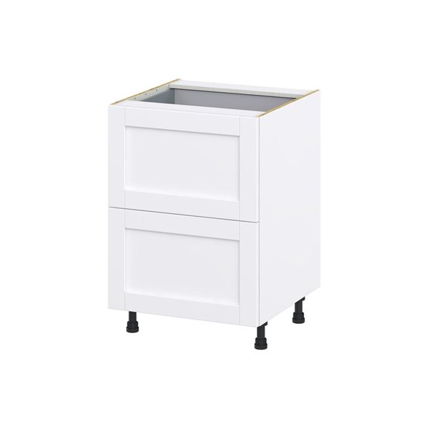 Hugo&Borg Rosemont 24 x 34.5 x 24.88 Glacier White Drawer Base Semi-Custom Cabinet