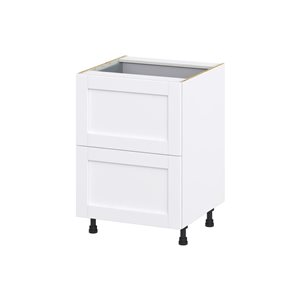 Hugo&Borg Rosemont 24 x 34.5 x 24.88 Glacier White Drawer Base Semi-Custom Cabinet