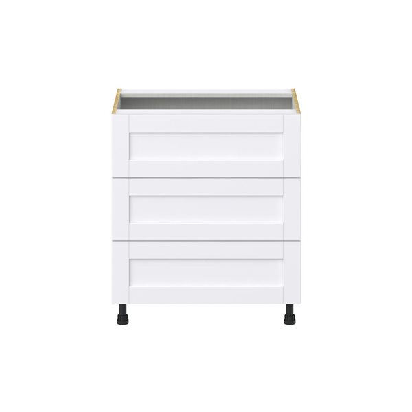 Hugo&Borg Rosemont 30 x 34.5 x 24.88 Glacier White Drawer Base Semi-Custom Cabinet