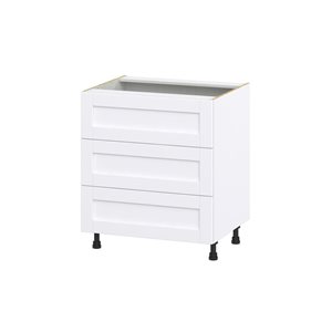 Hugo&Borg Rosemont 30 x 34.5 x 24.88 Glacier White Drawer Base Semi-Custom Cabinet